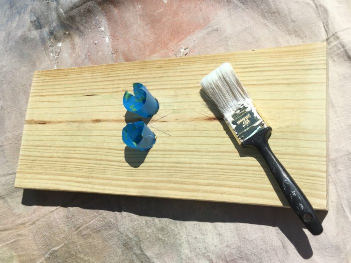 wood base prepped for painting